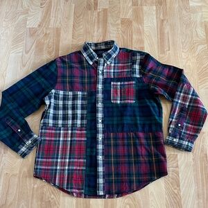 Polo Ralph Lauren classic fit plaid oxford  Patchwork Men's Shirt size L